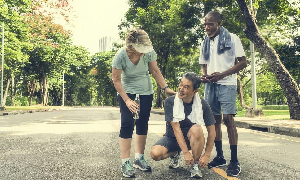 Image of seniors running